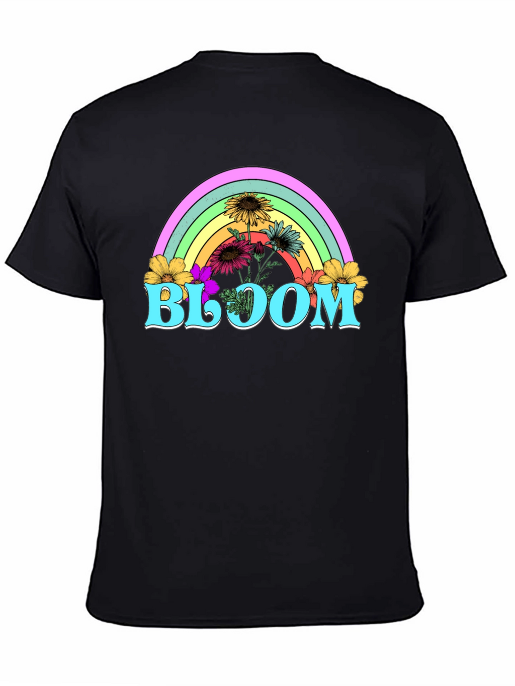 Bloom Rainbow Graphic Tee - Stylish Unisex T-Shirt