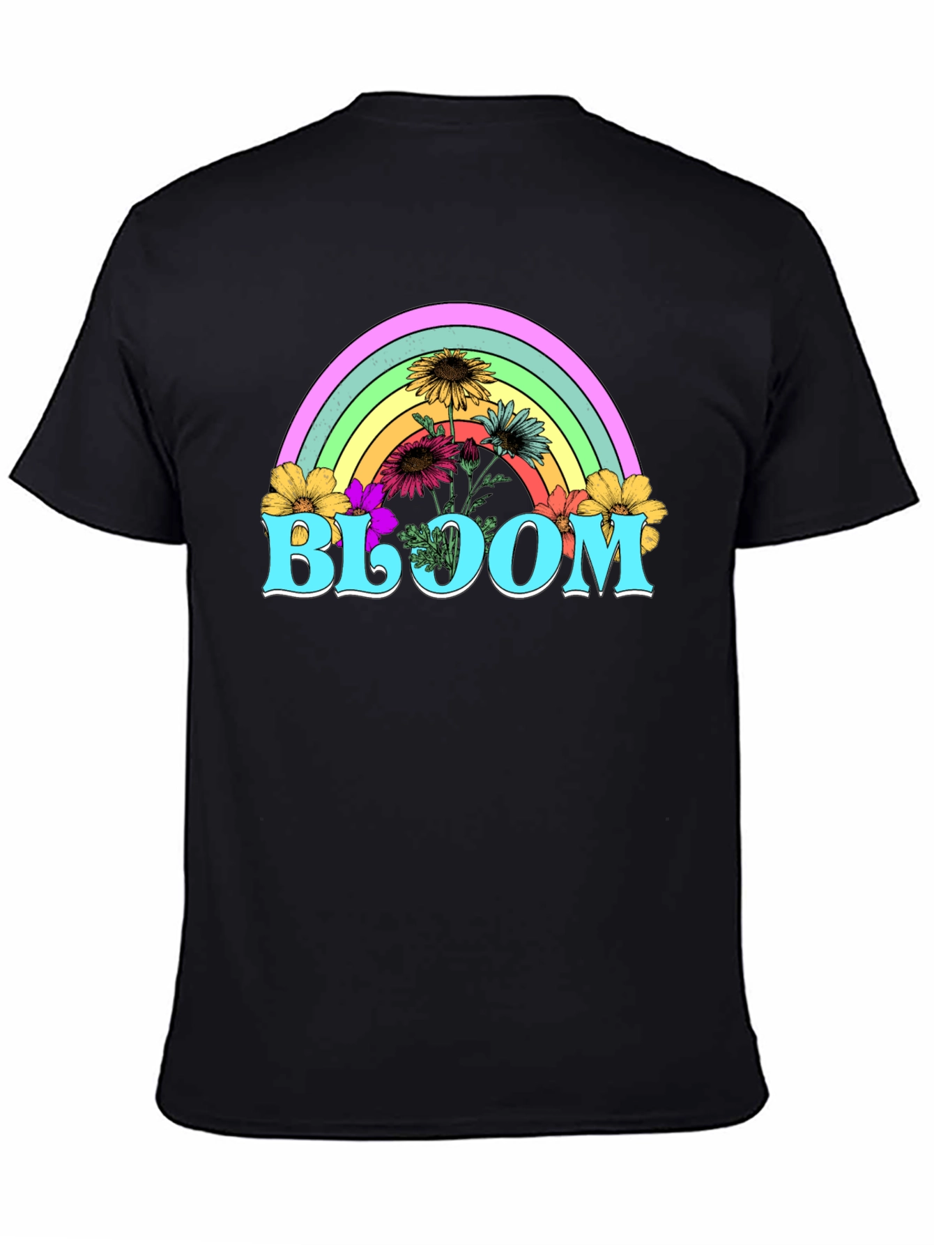 Bloom Rainbow Graphic Tee - Stylish Unisex T-Shirt
