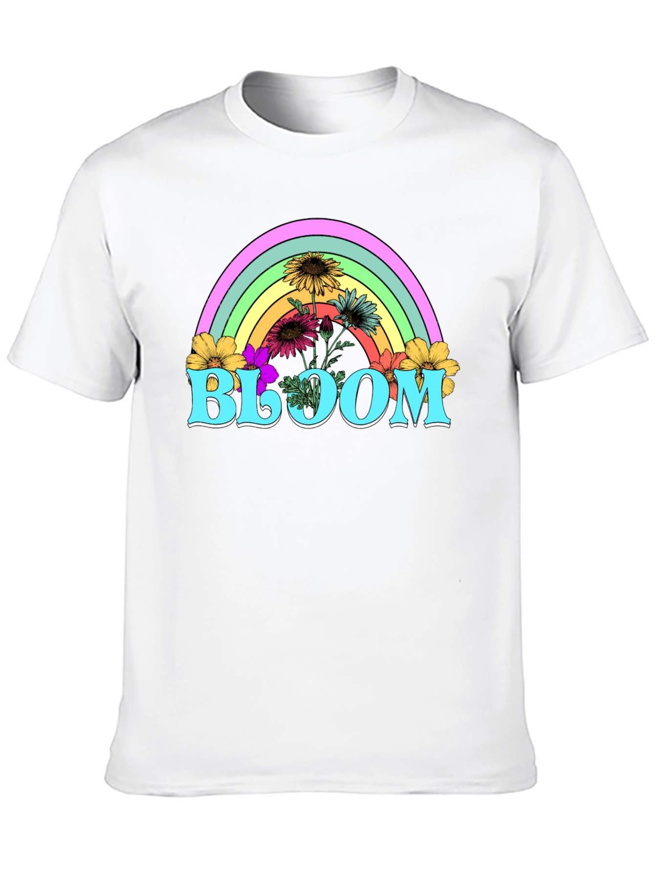 Bloom Rainbow Graphic Tee - Stylish Unisex T-Shirt
