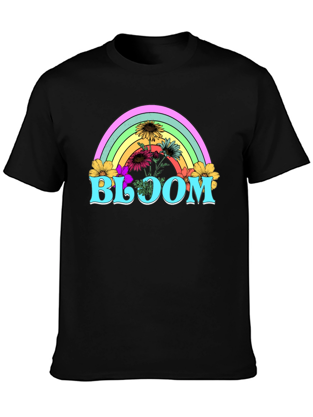 Bloom Rainbow Graphic Tee - Stylish Unisex T-Shirt
