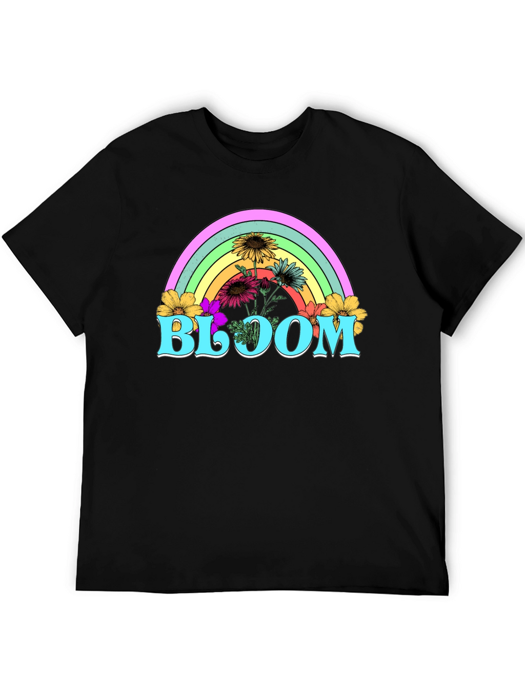 Bloom Rainbow Graphic Tee - Stylish Unisex T-Shirt