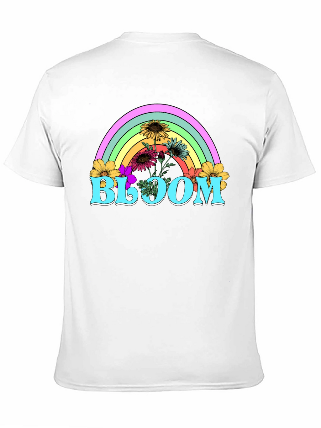 Bloom Rainbow Graphic Tee - Stylish Unisex T-Shirt