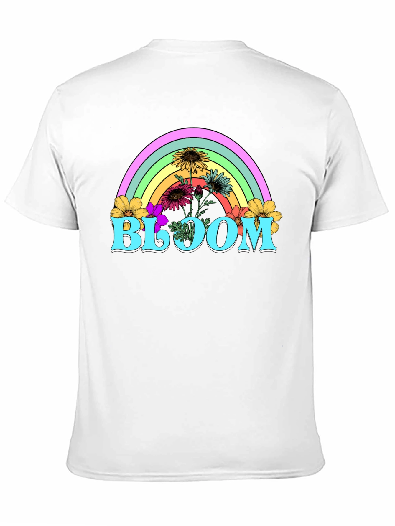 Bloom Rainbow Graphic Tee - Stylish Unisex T-Shirt