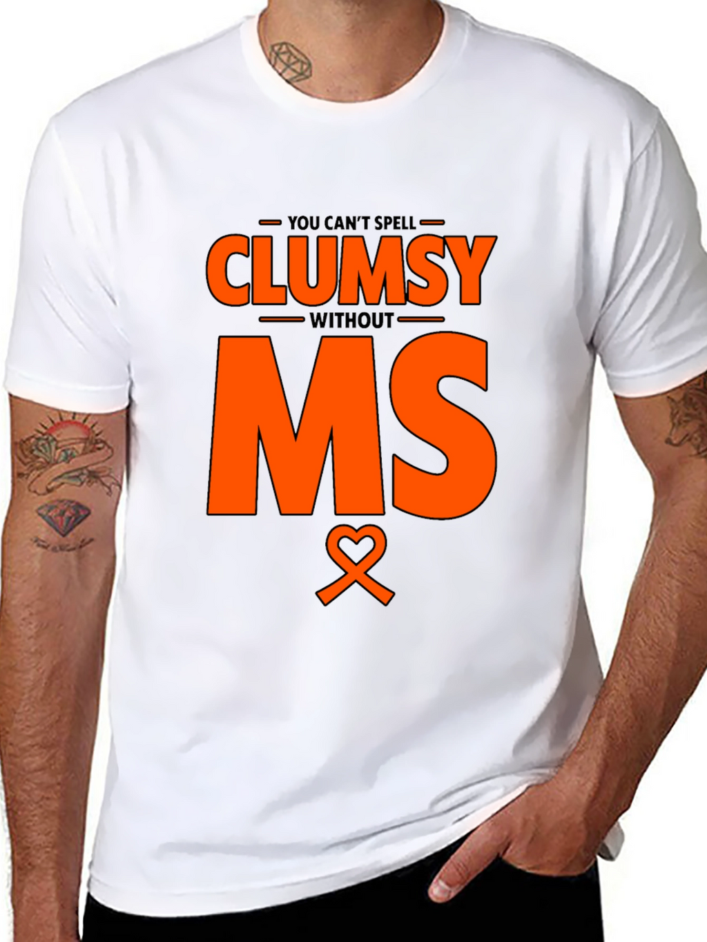 Clumsy Without MS Awareness T-Shirt