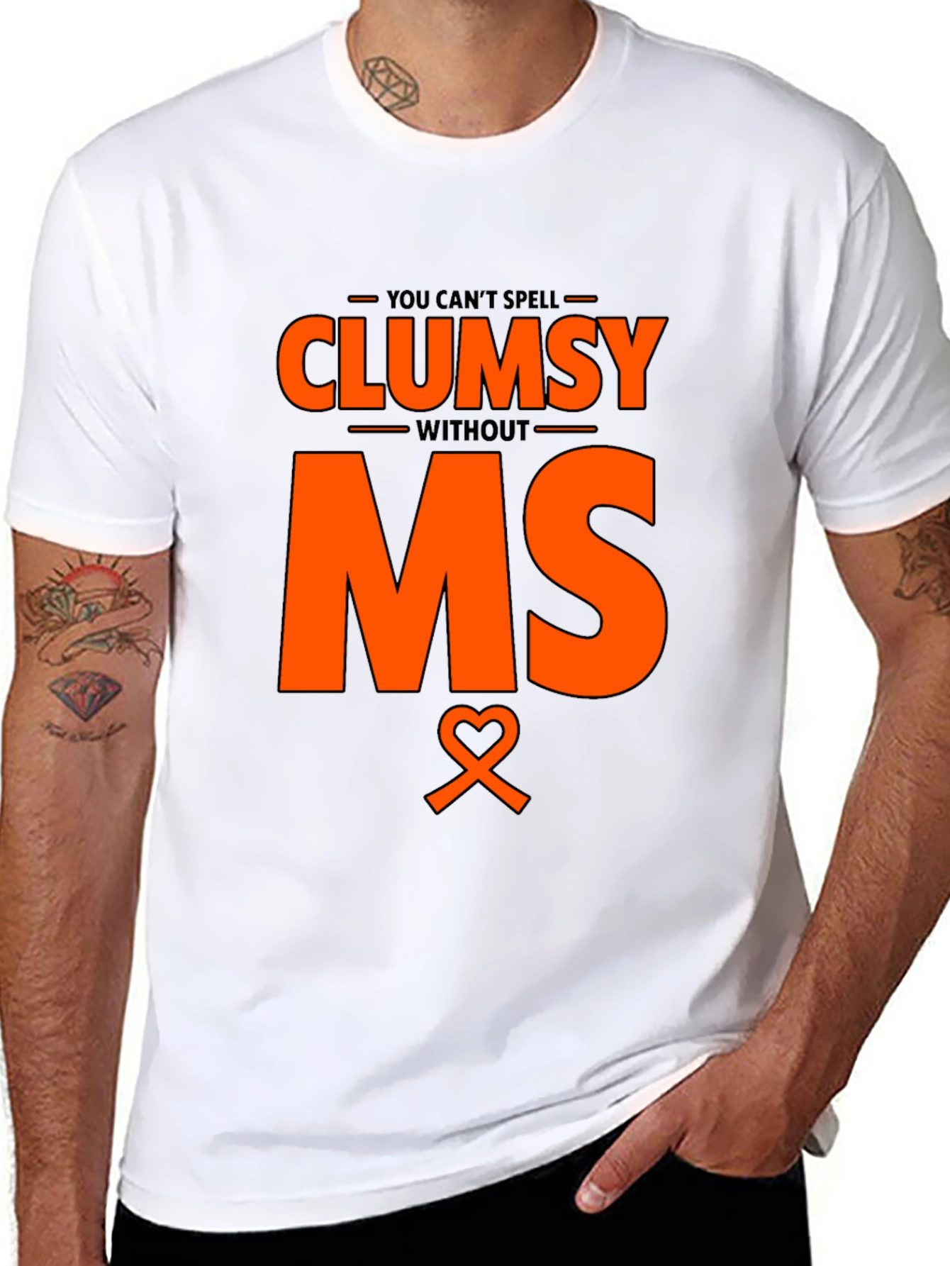 Clumsy Without MS Awareness T-Shirt