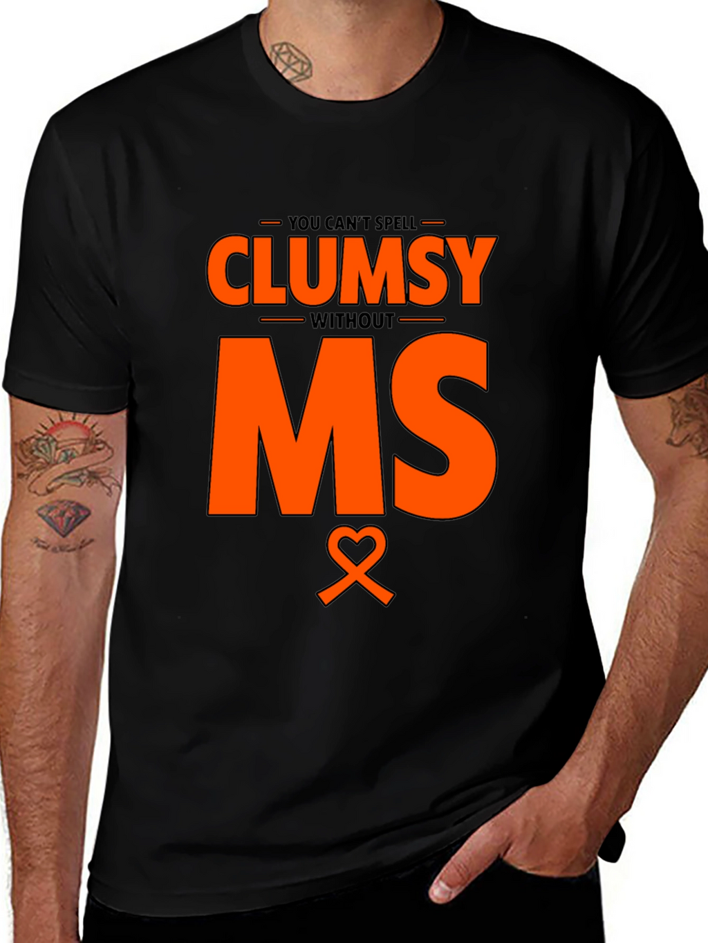 Clumsy Without MS Awareness T-Shirt