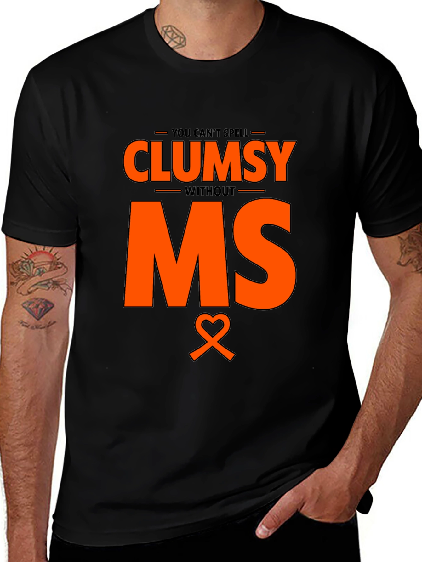Clumsy Without MS Awareness T-Shirt