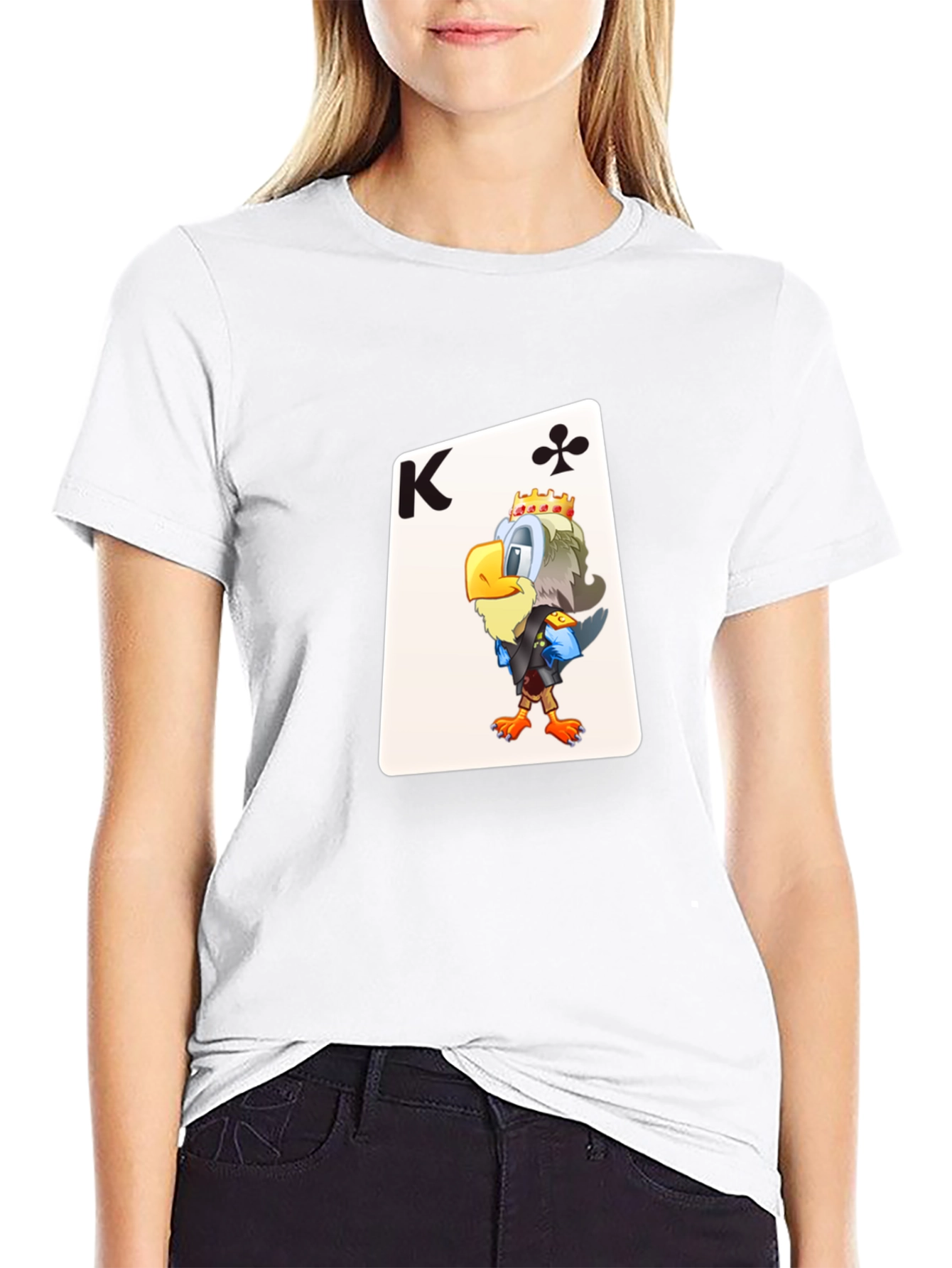 King of Clubs Graphic Tee - Black Cotton T-Shirt