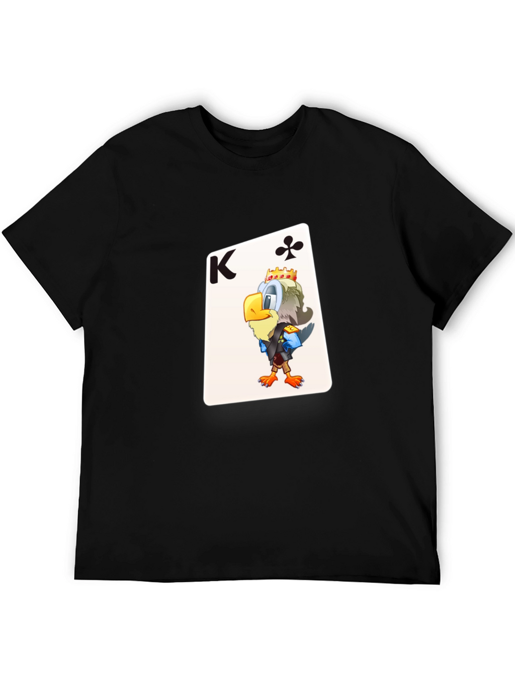 King of Clubs Graphic Tee - Black Cotton T-Shirt