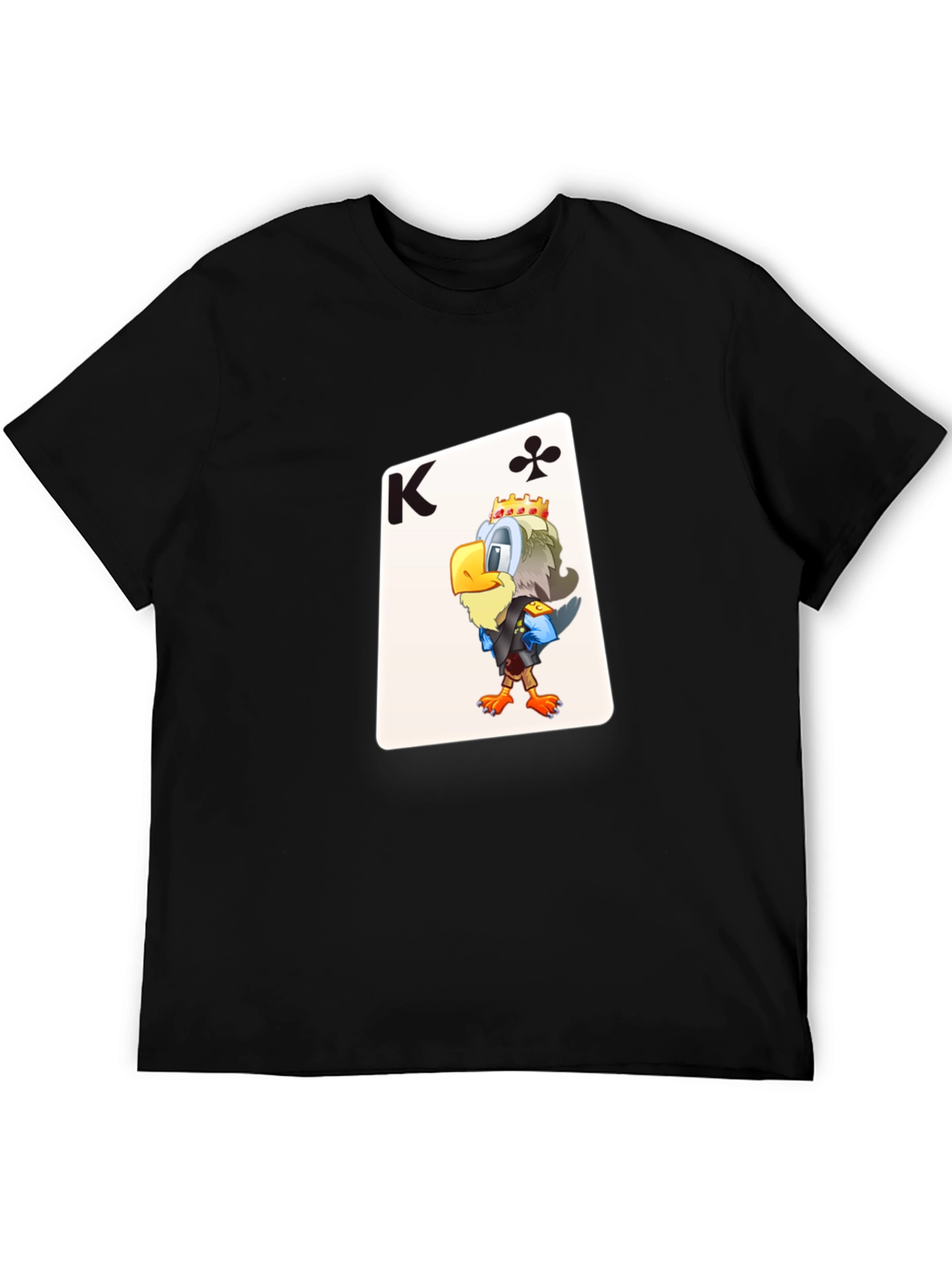 King of Clubs Graphic Tee - Black Cotton T-Shirt