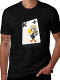 King of Clubs Graphic Tee - Black Cotton T-Shirt