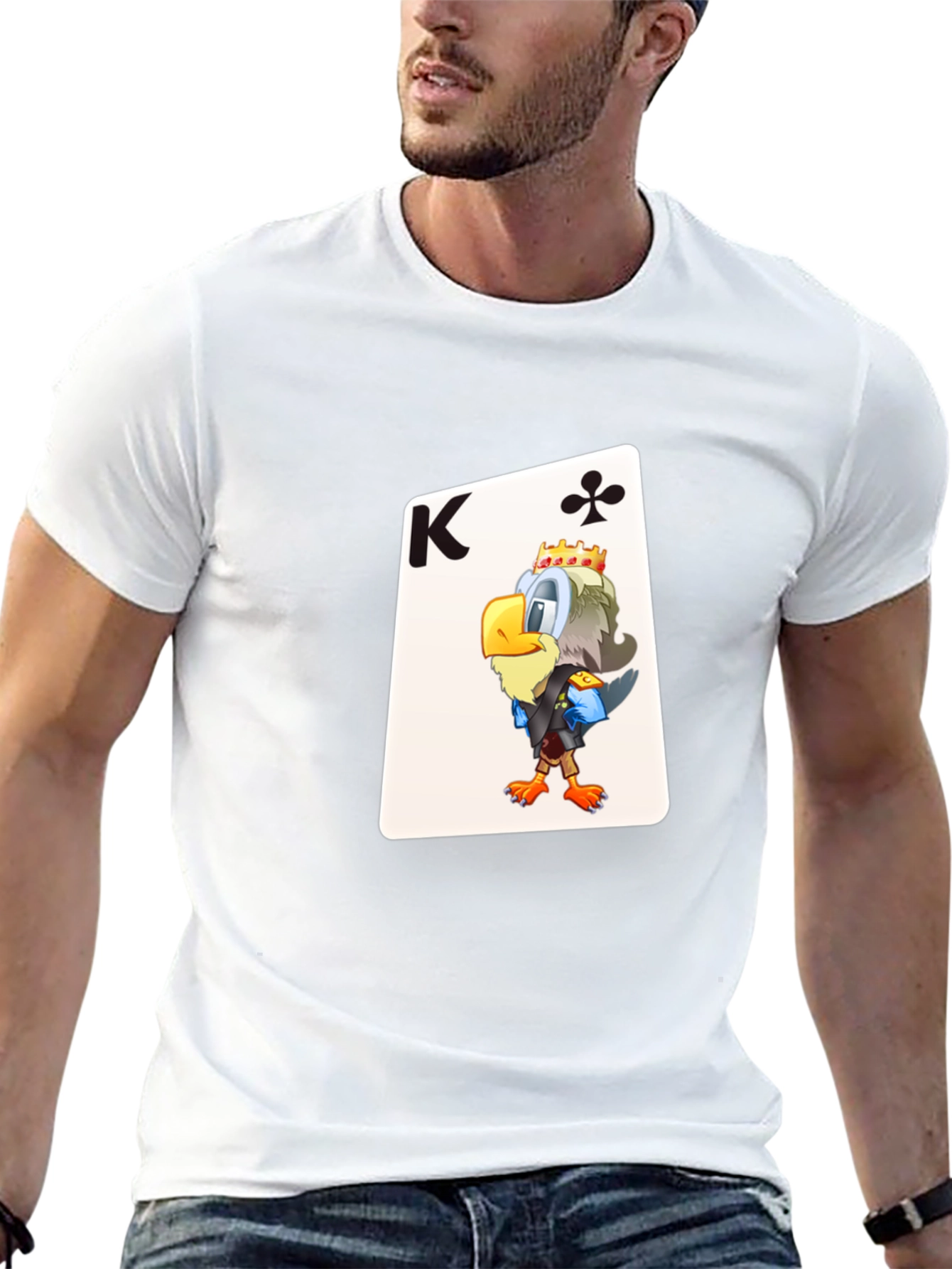 King of Clubs Graphic Tee - Black Cotton T-Shirt
