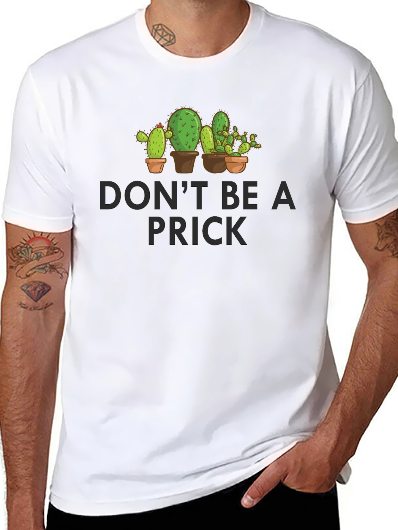 Dont Be A Prick Cactus Graphic Novelty T-Shirt