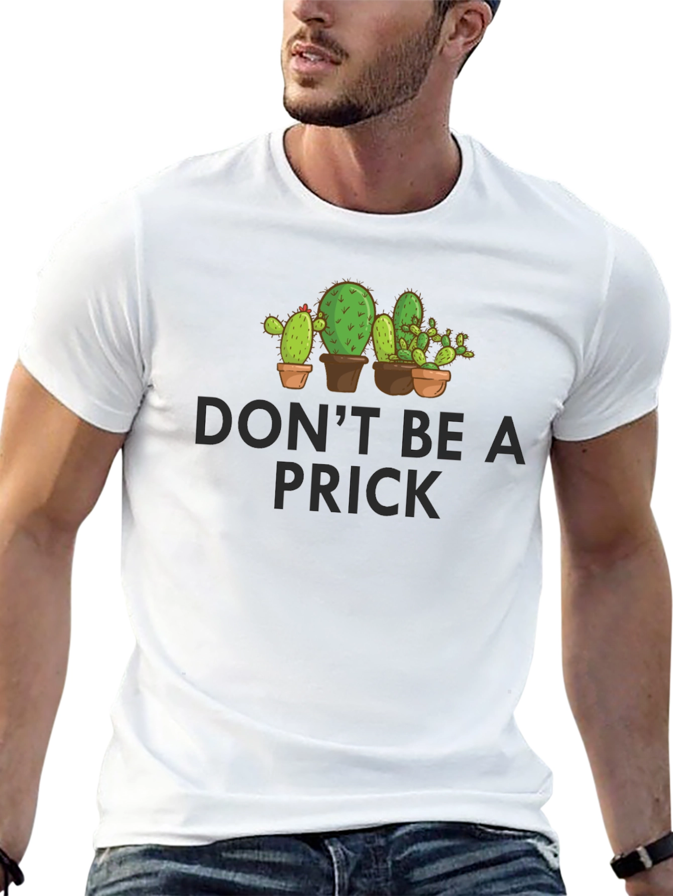 Dont Be A Prick Cactus Graphic Novelty T-Shirt
