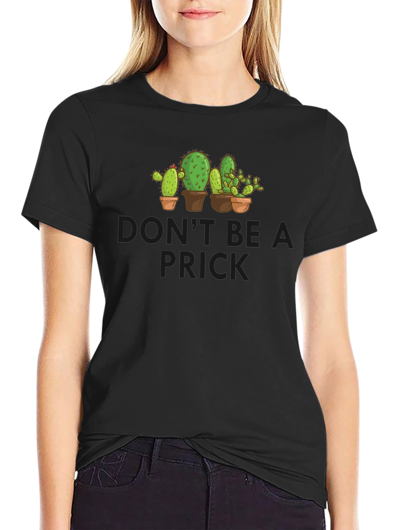 Dont Be A Prick Cactus Graphic Novelty T-Shirt