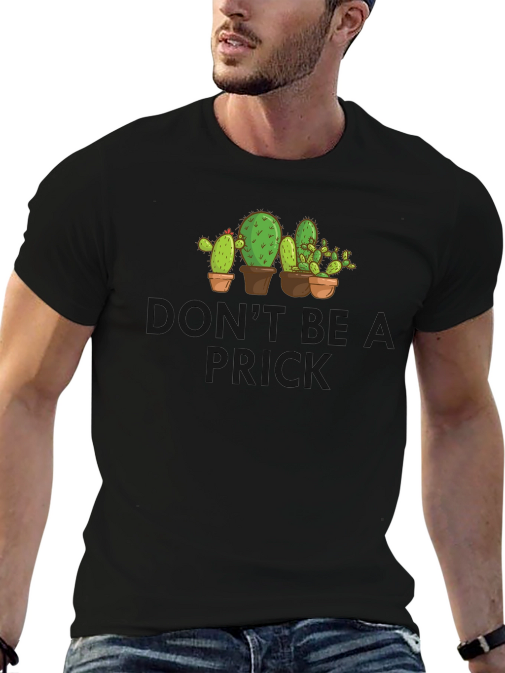 Dont Be A Prick Cactus Graphic Novelty T-Shirt