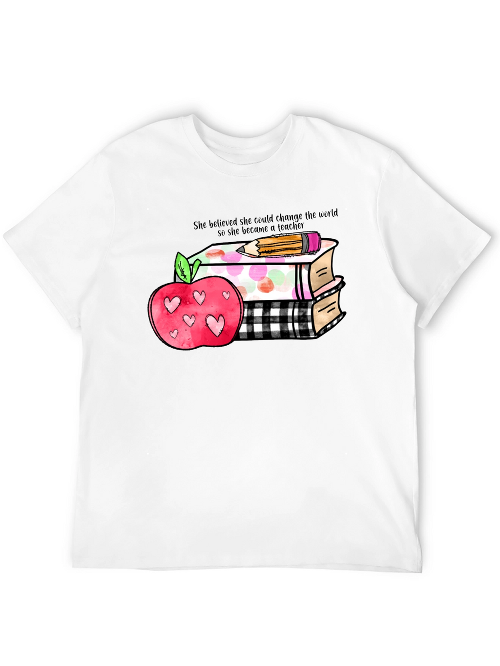 Teacher Apple Books T-Shirt