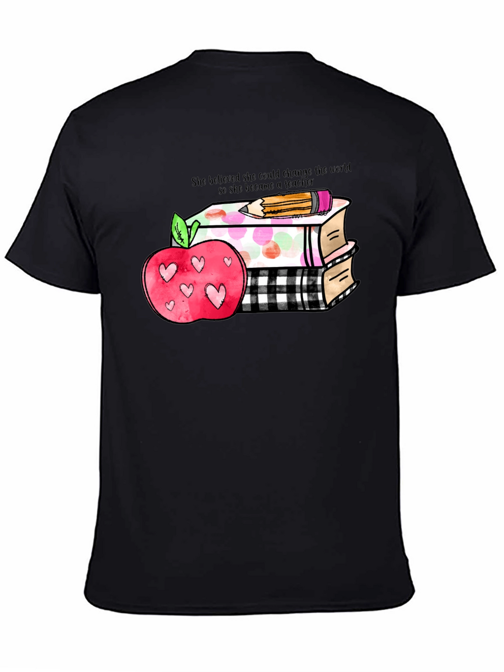Teacher Apple Books T-Shirt