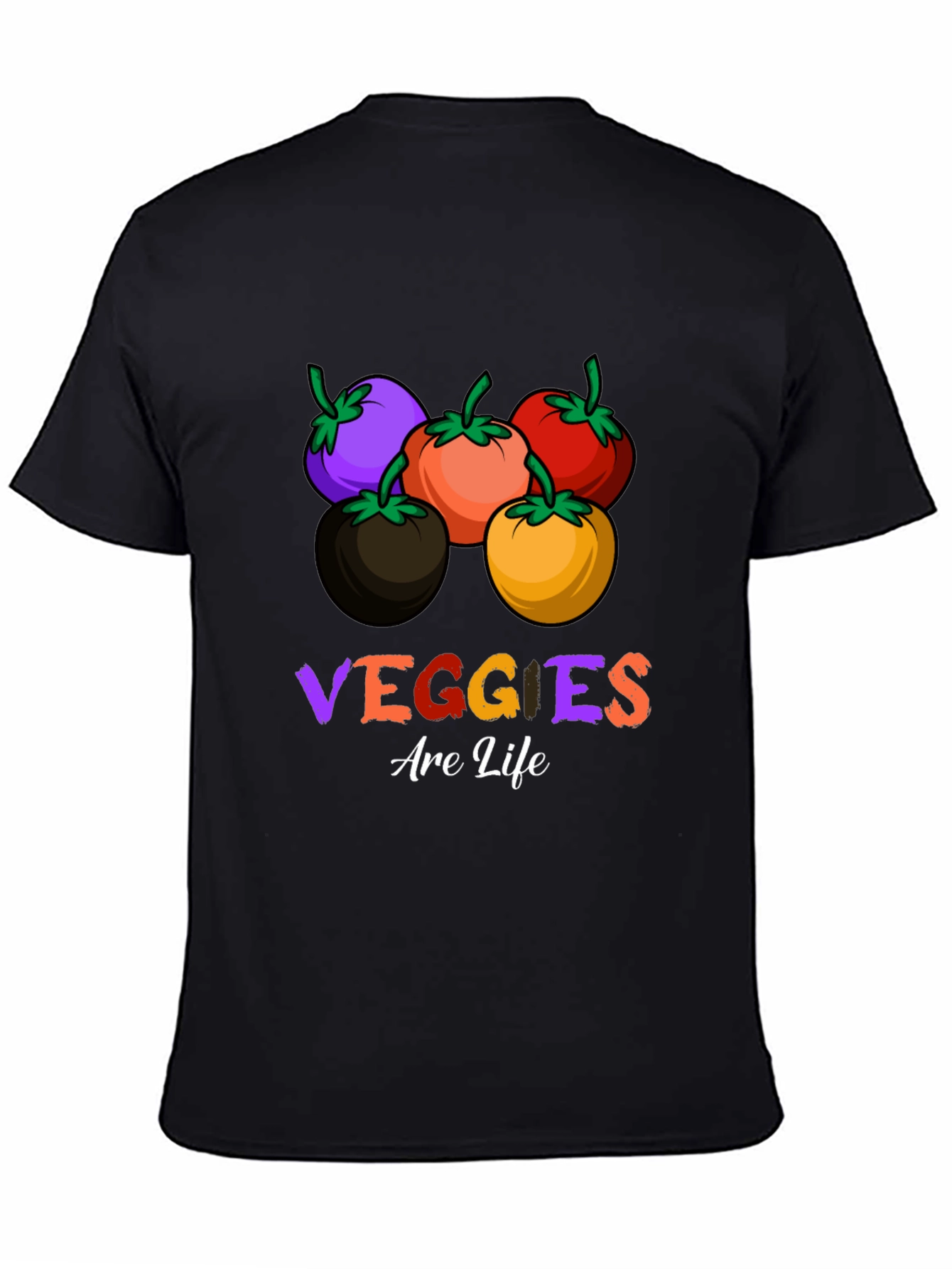 Veggies Are Life T-Shirt - Colorful Vegan Tee