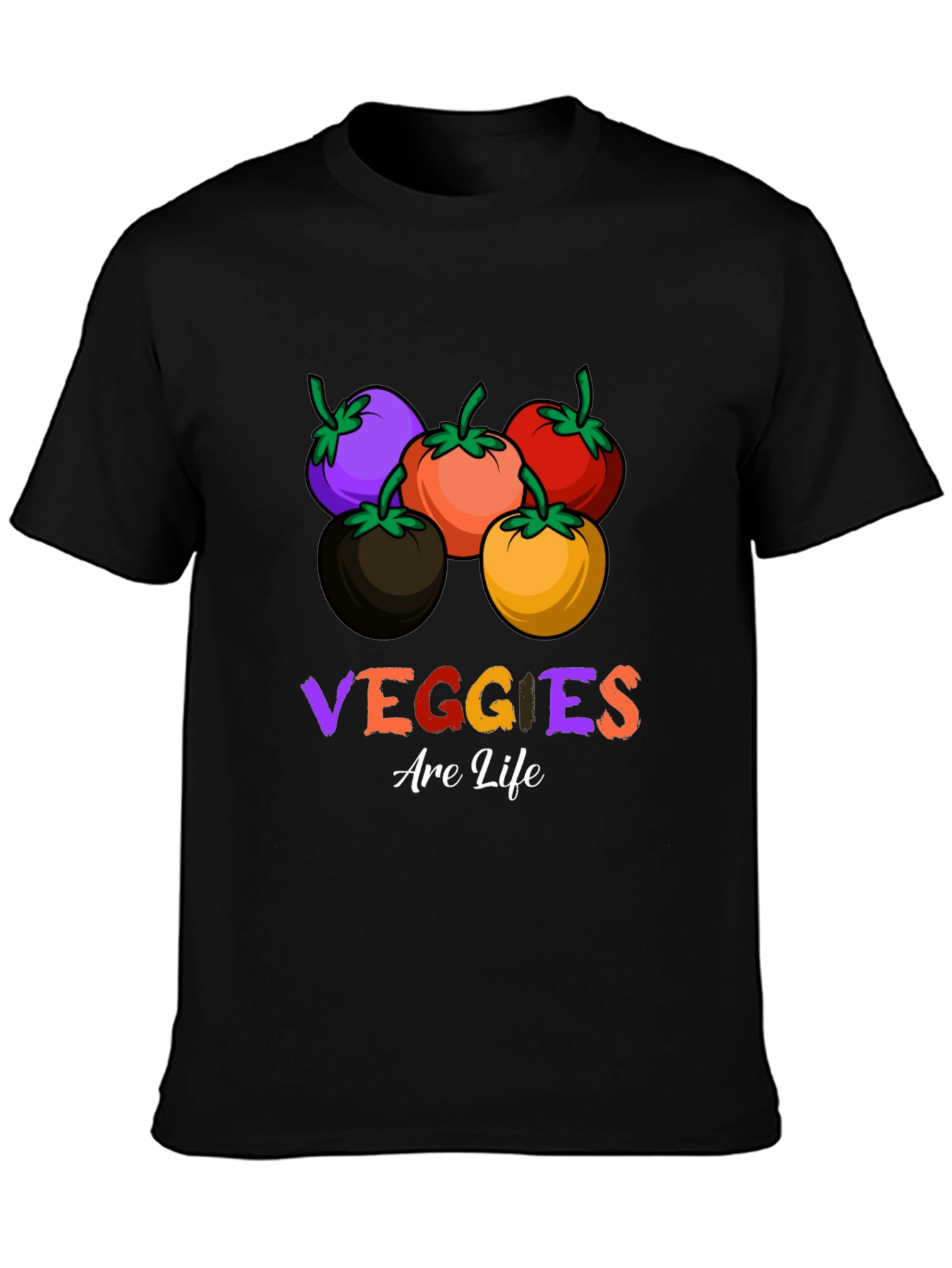 Veggies Are Life T-Shirt - Colorful Vegan Tee