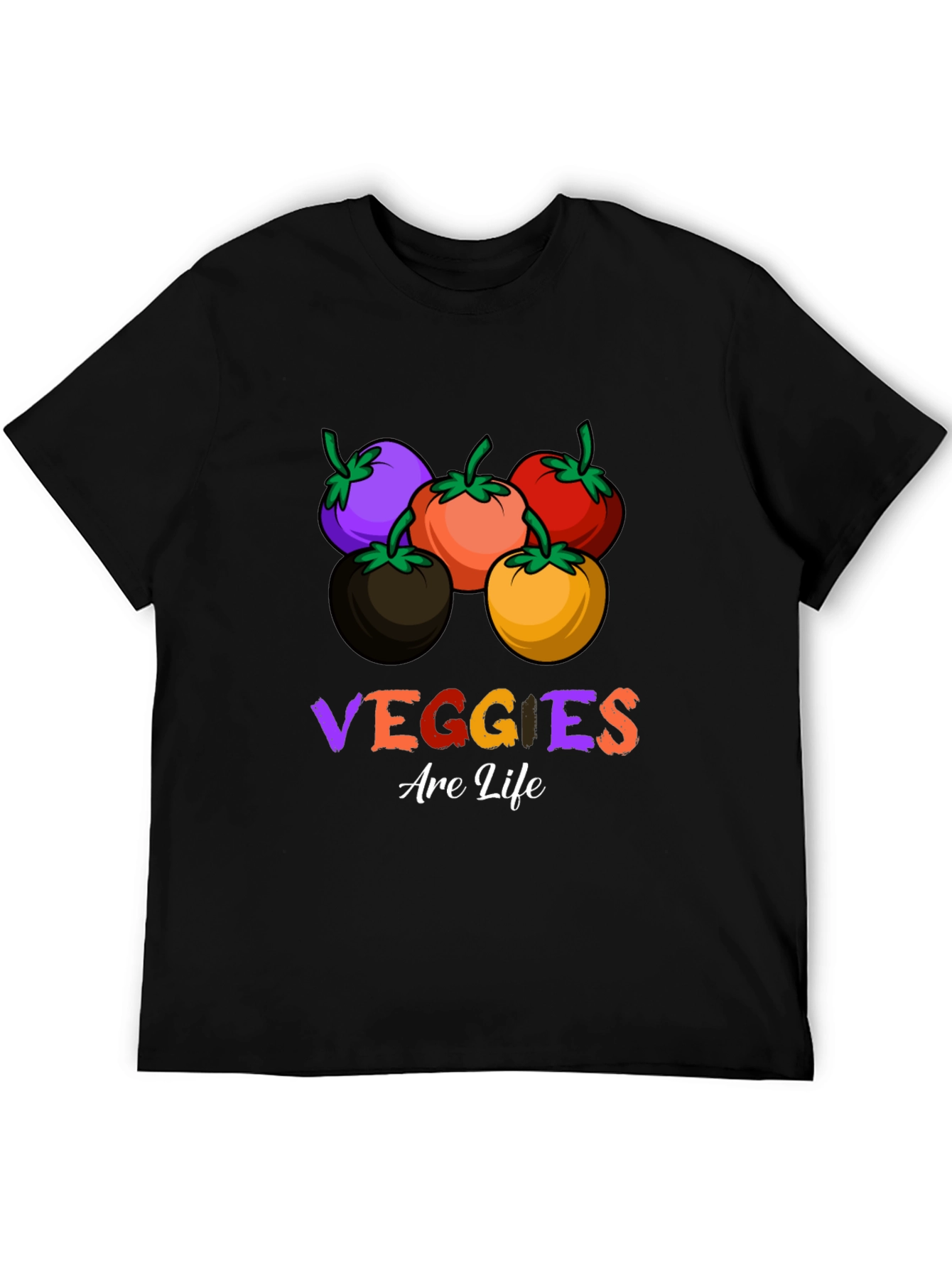 Veggies Are Life T-Shirt - Colorful Vegan Tee