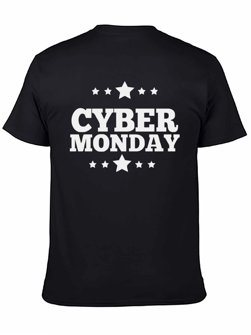 Cyber Monday T-Shirt - Black - Star Design
