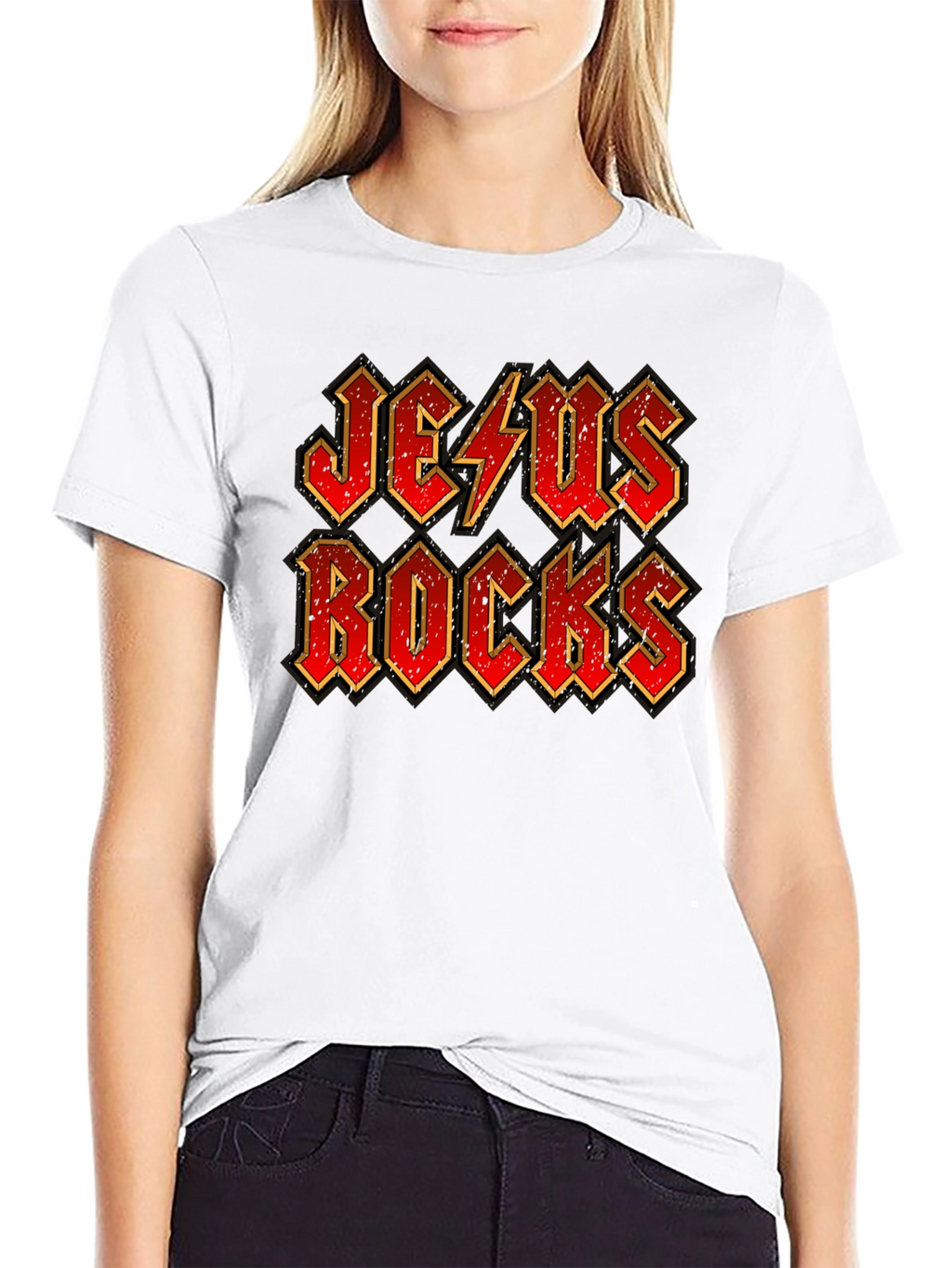 Jesus Rocks T-Shirt - Religious Graphic Tee