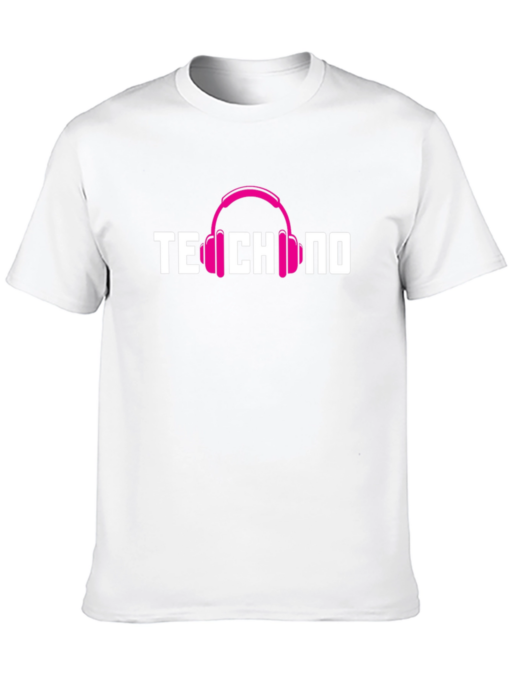Techno Headphones Graphic T-Shirt - Black