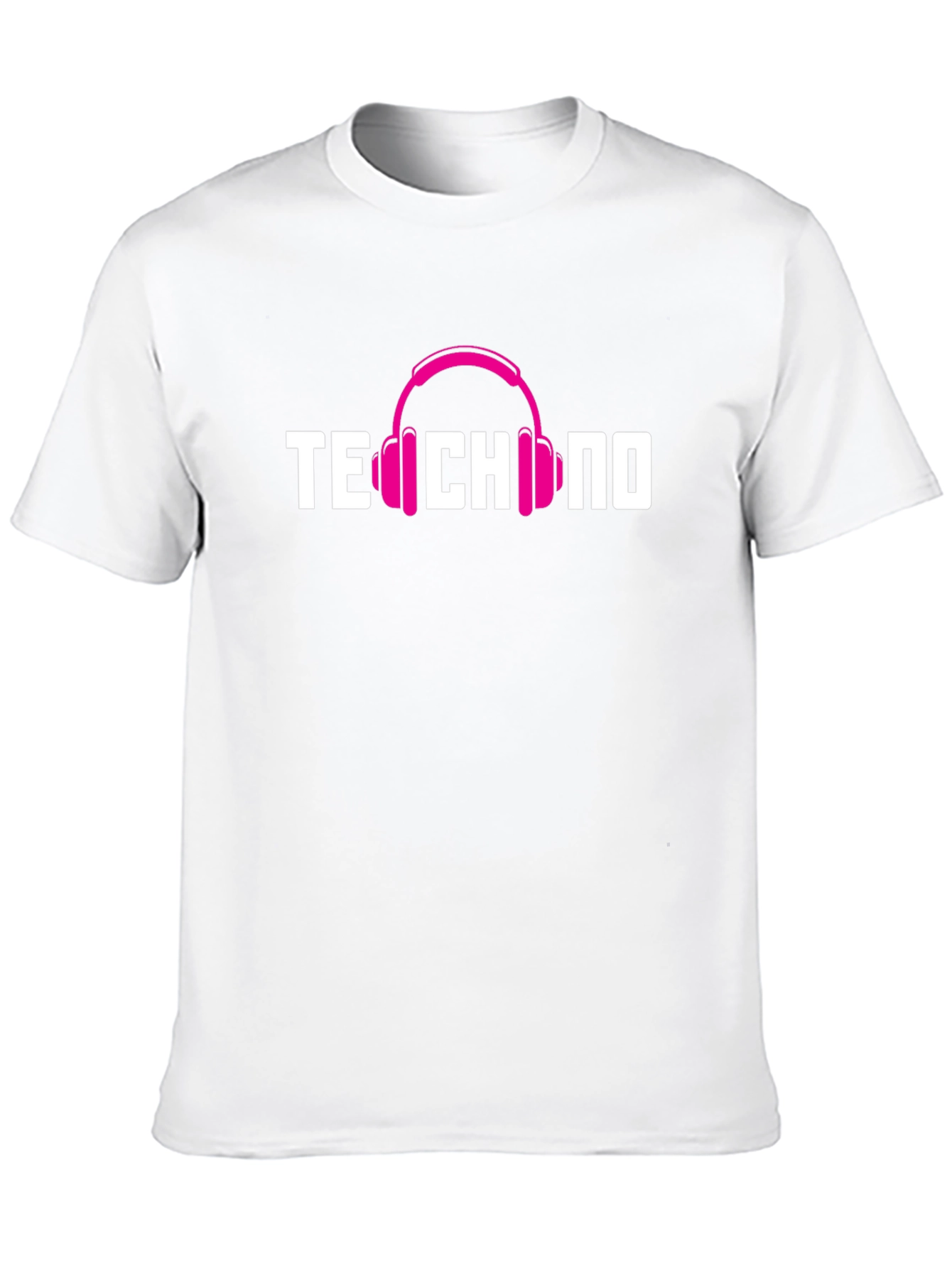 Techno Headphones Graphic T-Shirt - Black