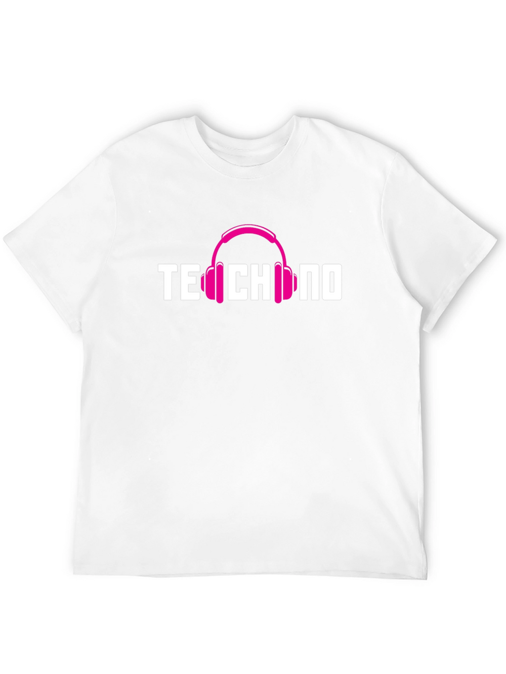 Techno Headphones Graphic T-Shirt - Black