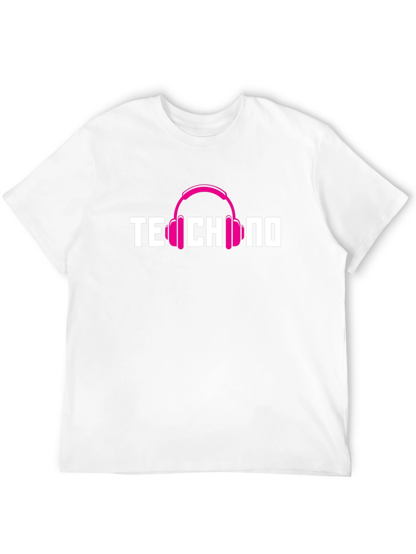 Techno Headphones Graphic T-Shirt - Black