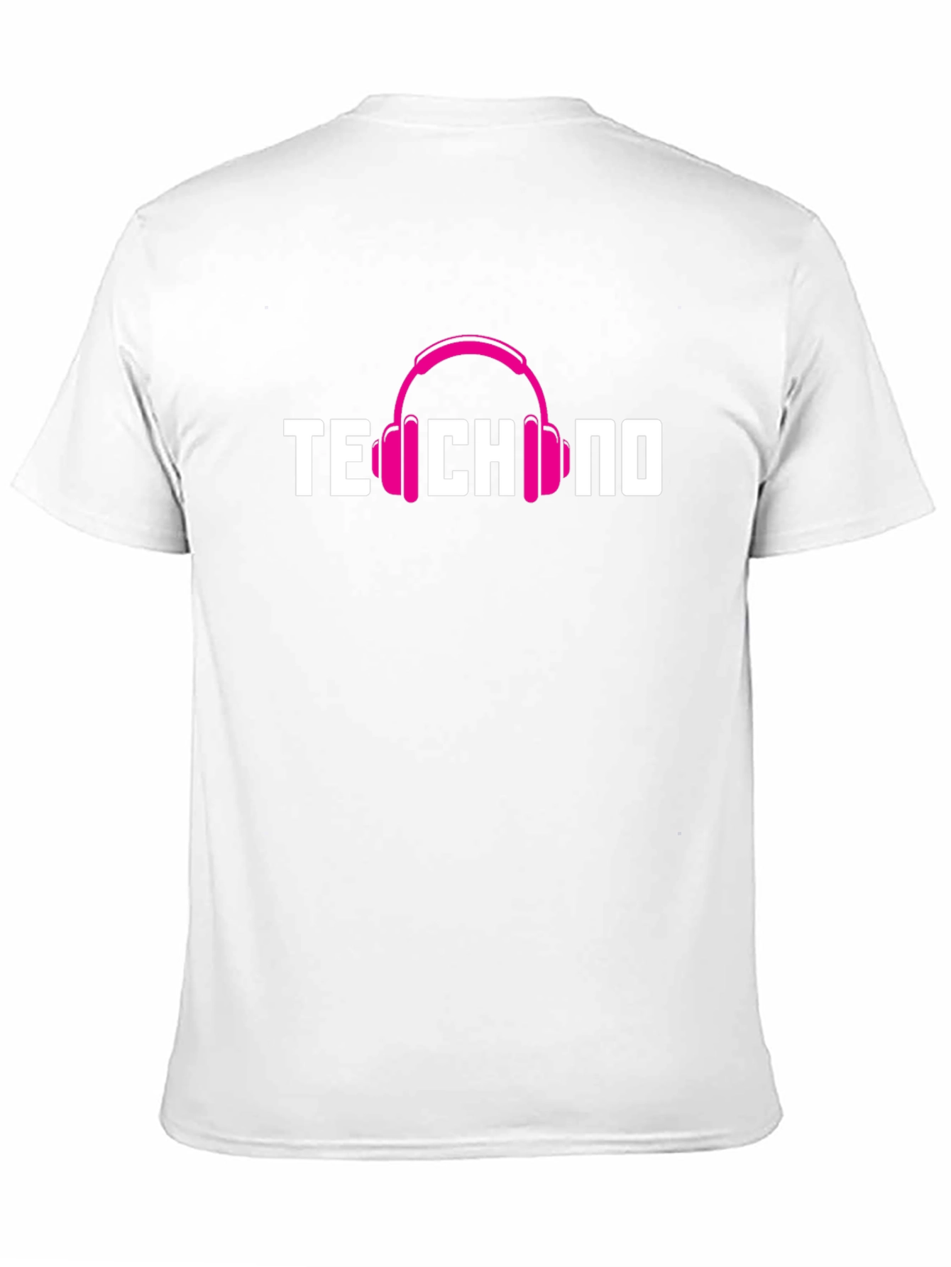 Techno Headphones Graphic T-Shirt - Black