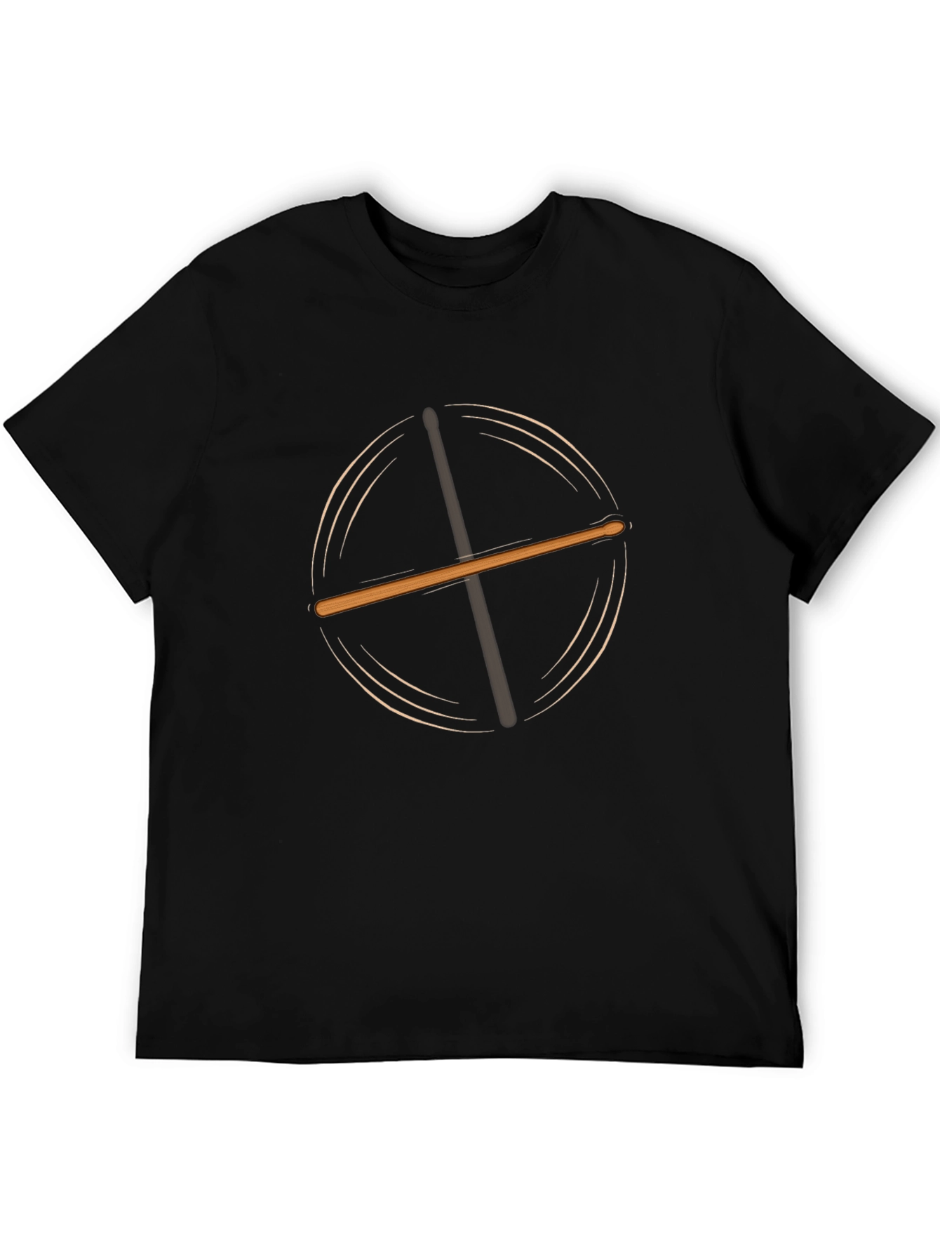 Drum Sticks Graphic Black T-Shirt