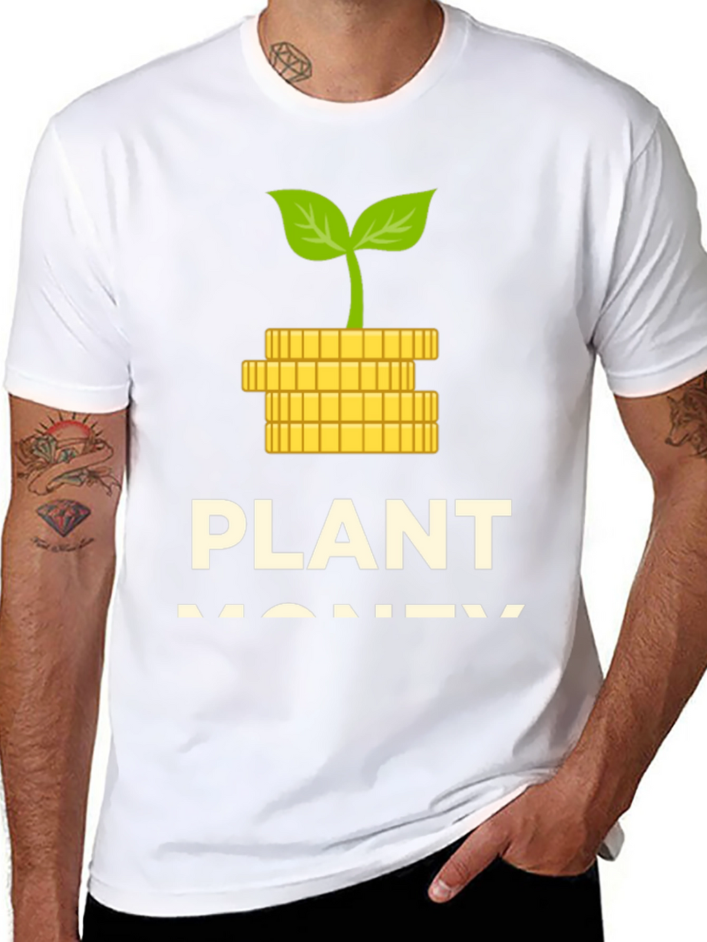 Plant Money Graphic T-Shirt - Black