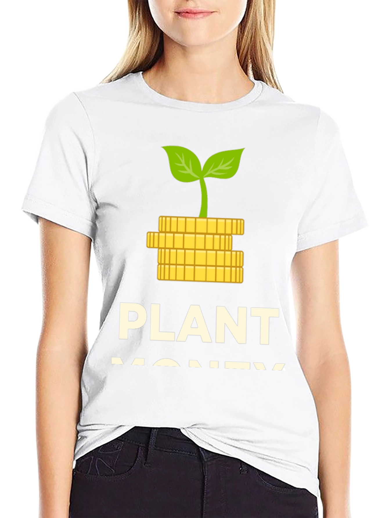 Plant Money Graphic T-Shirt - Black