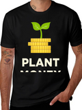 Plant Money Graphic T-Shirt - Black