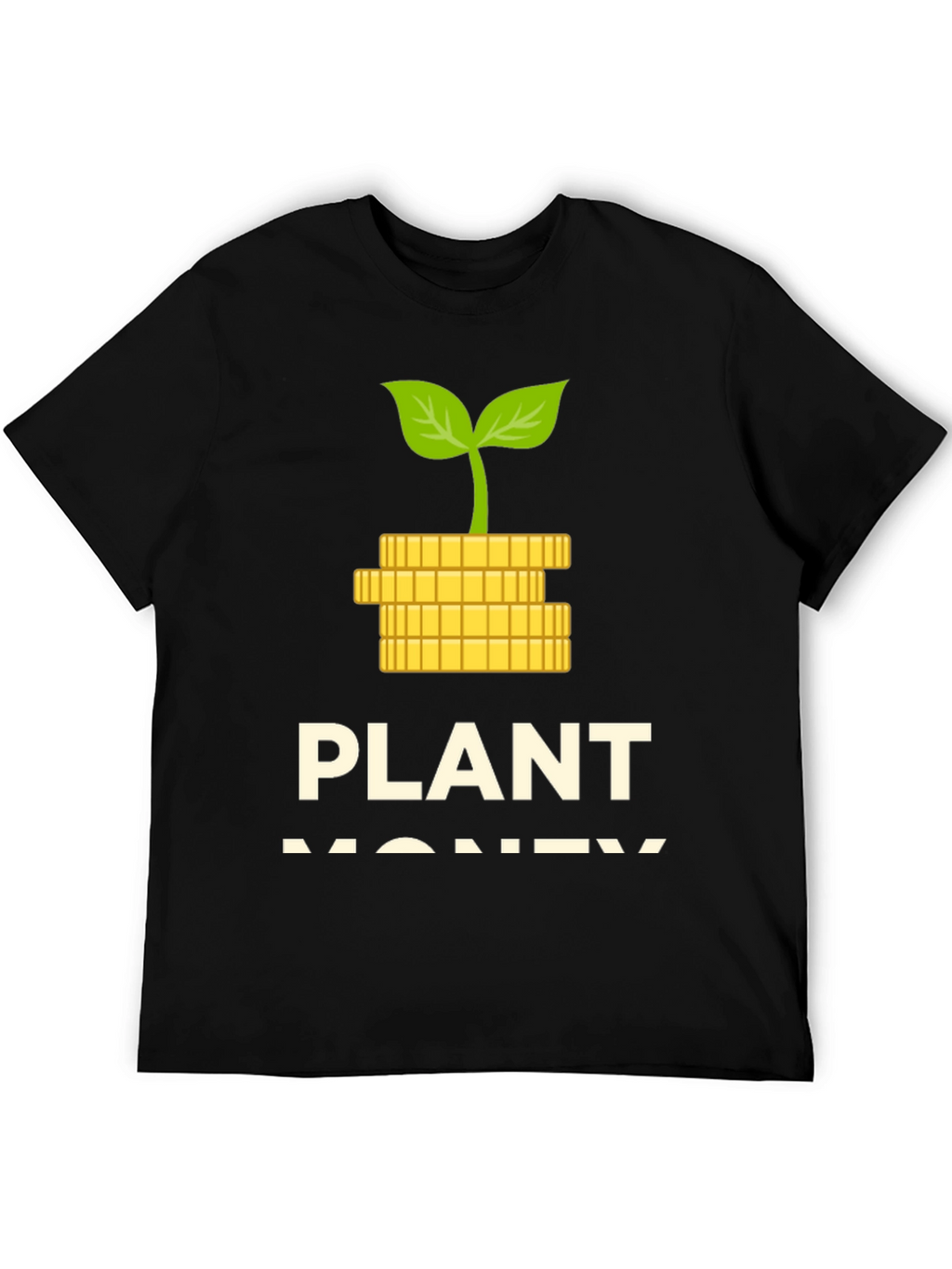 Plant Money Graphic T-Shirt - Black