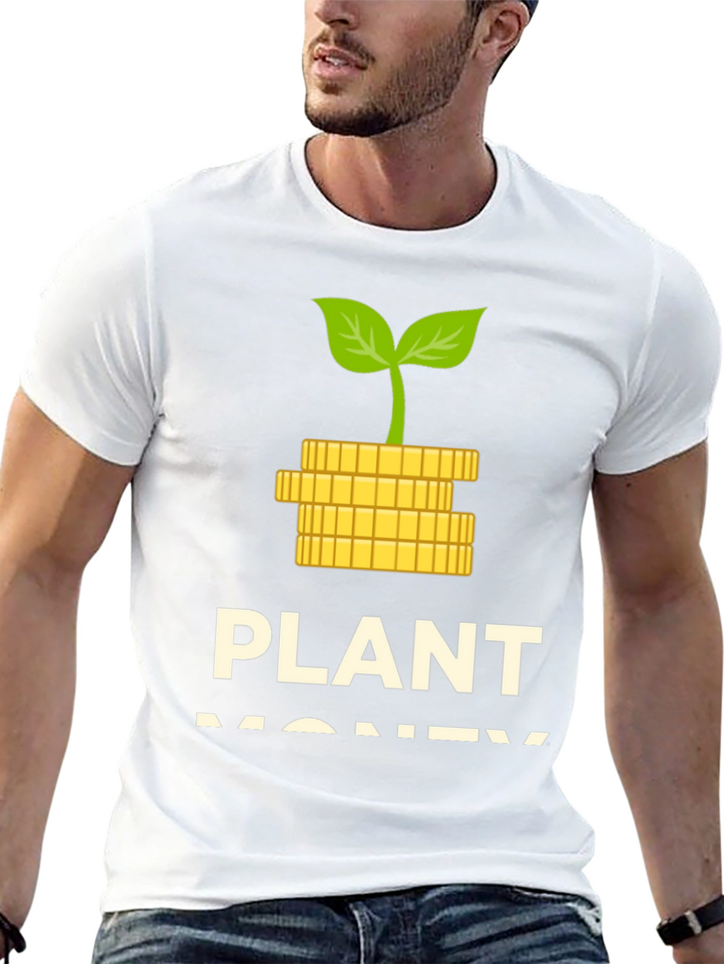 Plant Money Graphic T-Shirt - Black