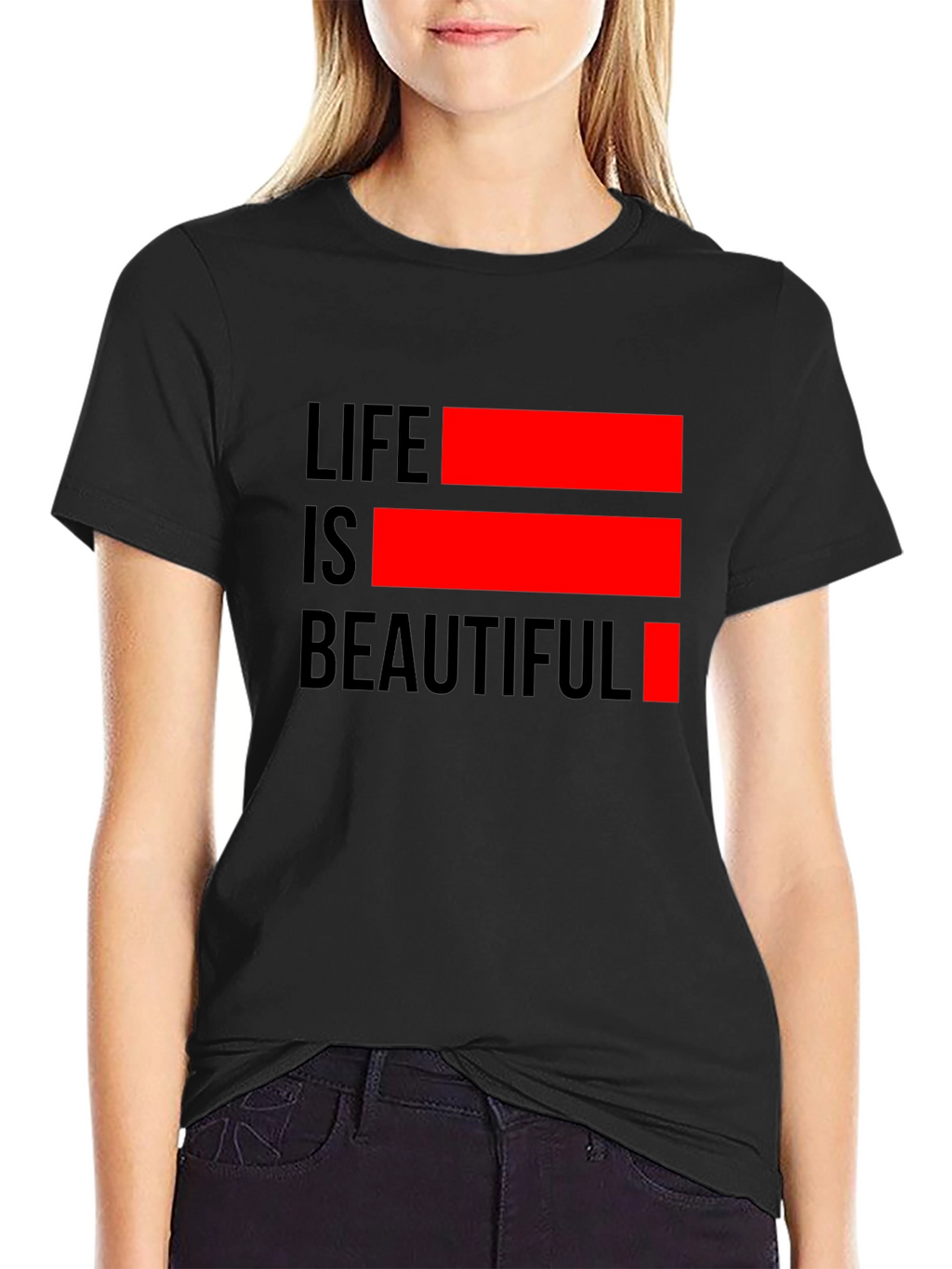 Life is Beautiful Graphic Tee - Black