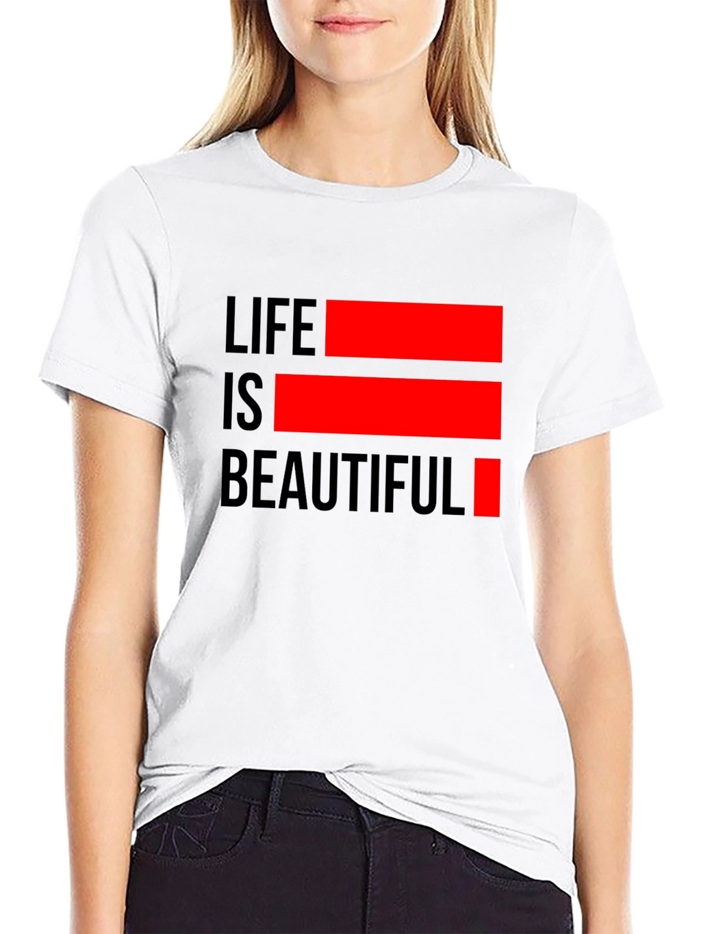 Life is Beautiful Graphic Tee - Black