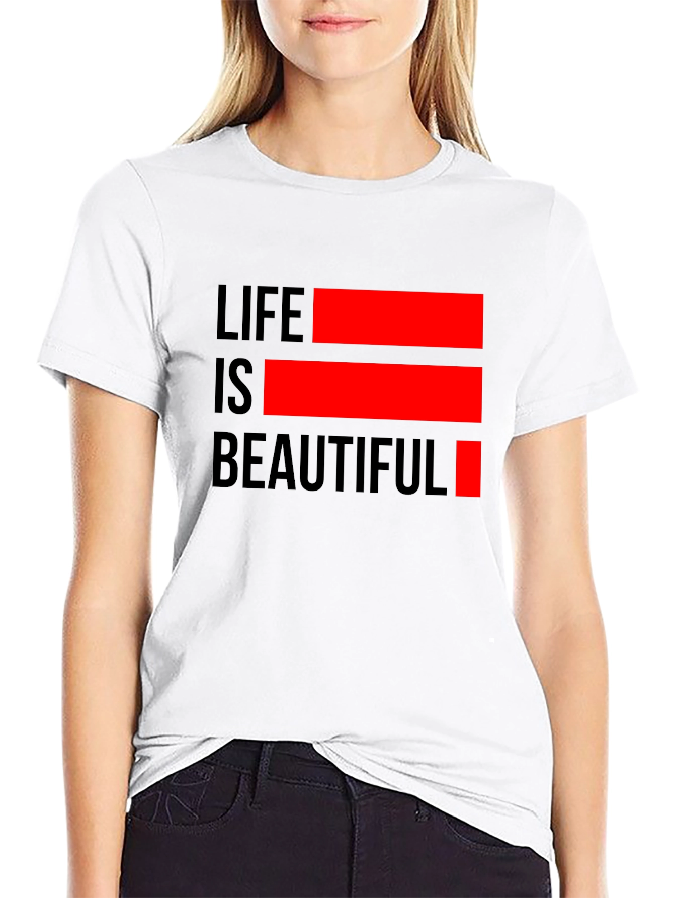 Life is Beautiful Graphic Tee - Black