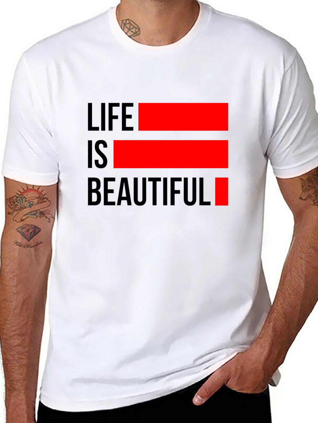 Life is Beautiful Graphic Tee - Black