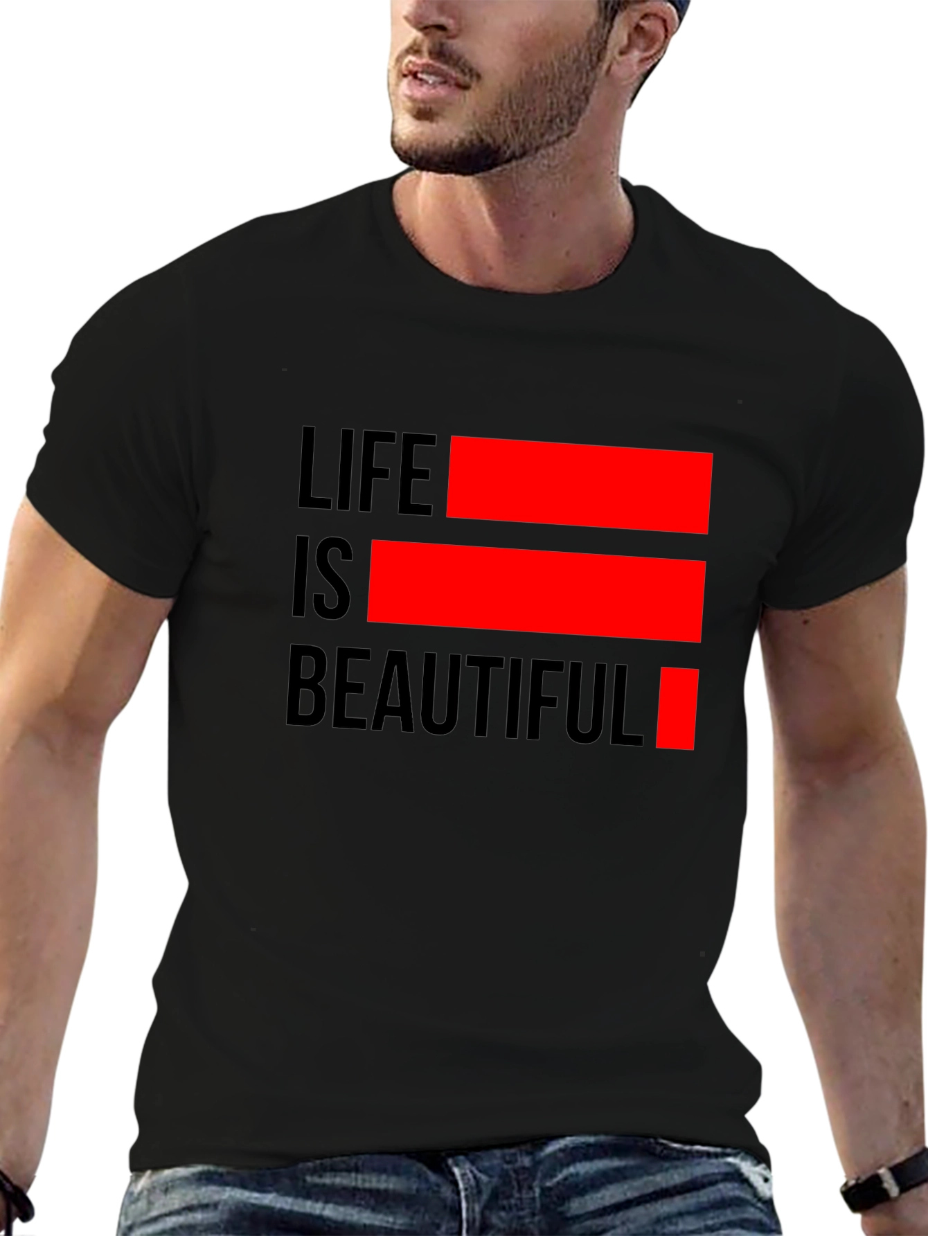 Life is Beautiful Graphic Tee - Black