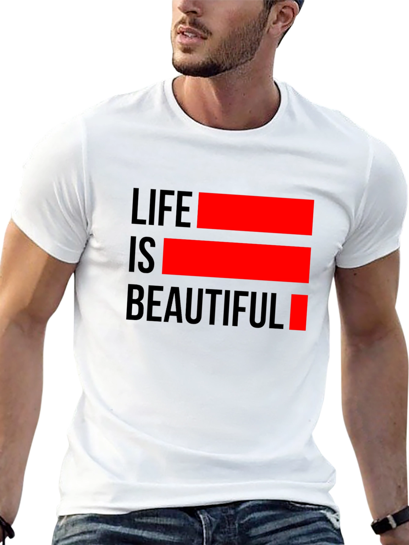 Life is Beautiful Graphic Tee - Black