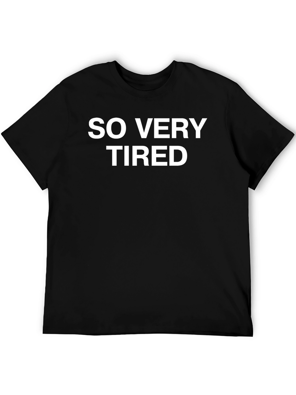 So Very Tired Graphic Tee - Black Cotton Blend