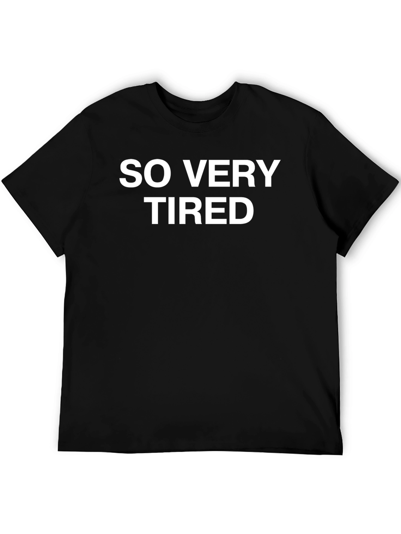 So Very Tired Graphic Tee - Black Cotton Blend
