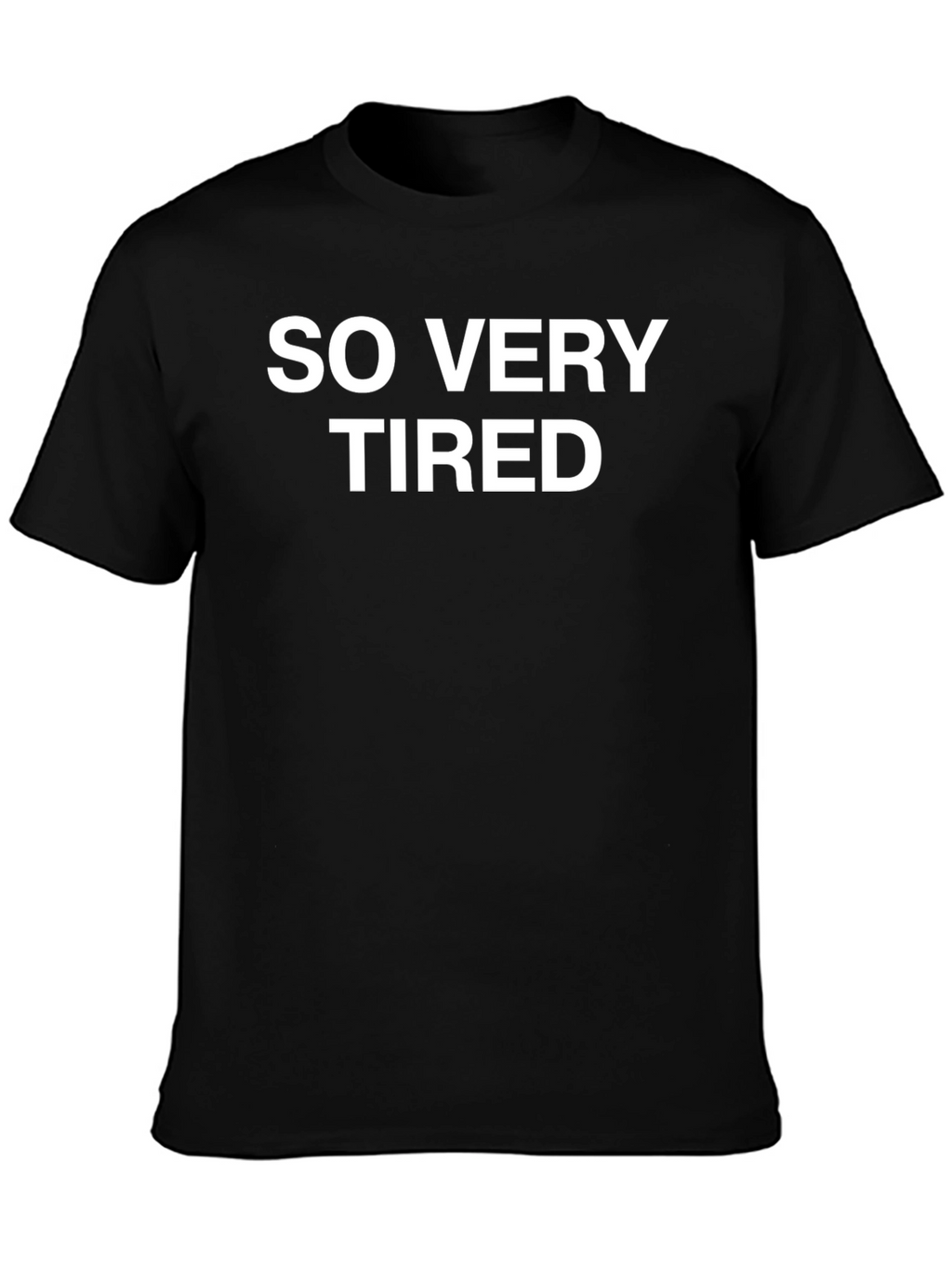So Very Tired Graphic Tee - Black Cotton Blend
