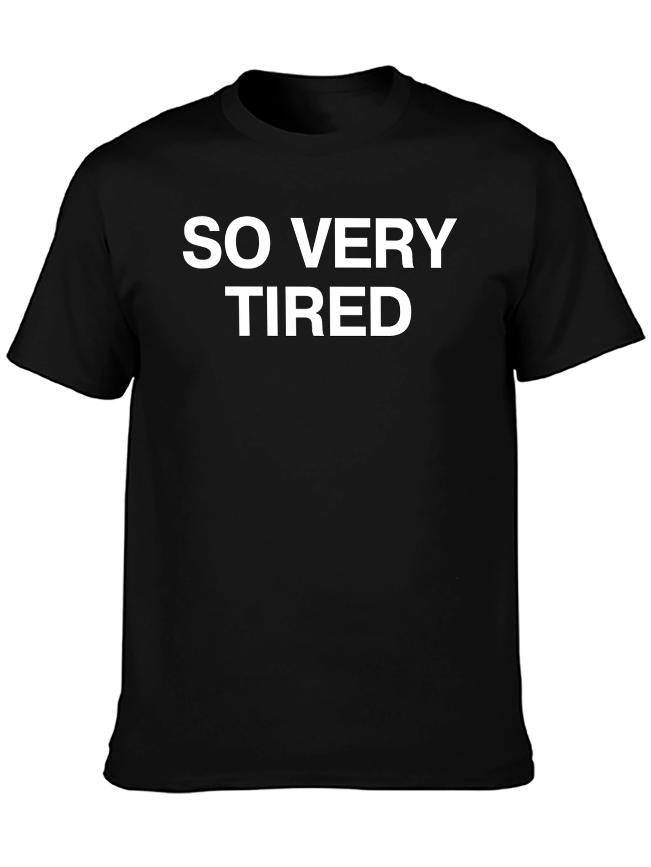 So Very Tired Graphic Tee - Black Cotton Blend