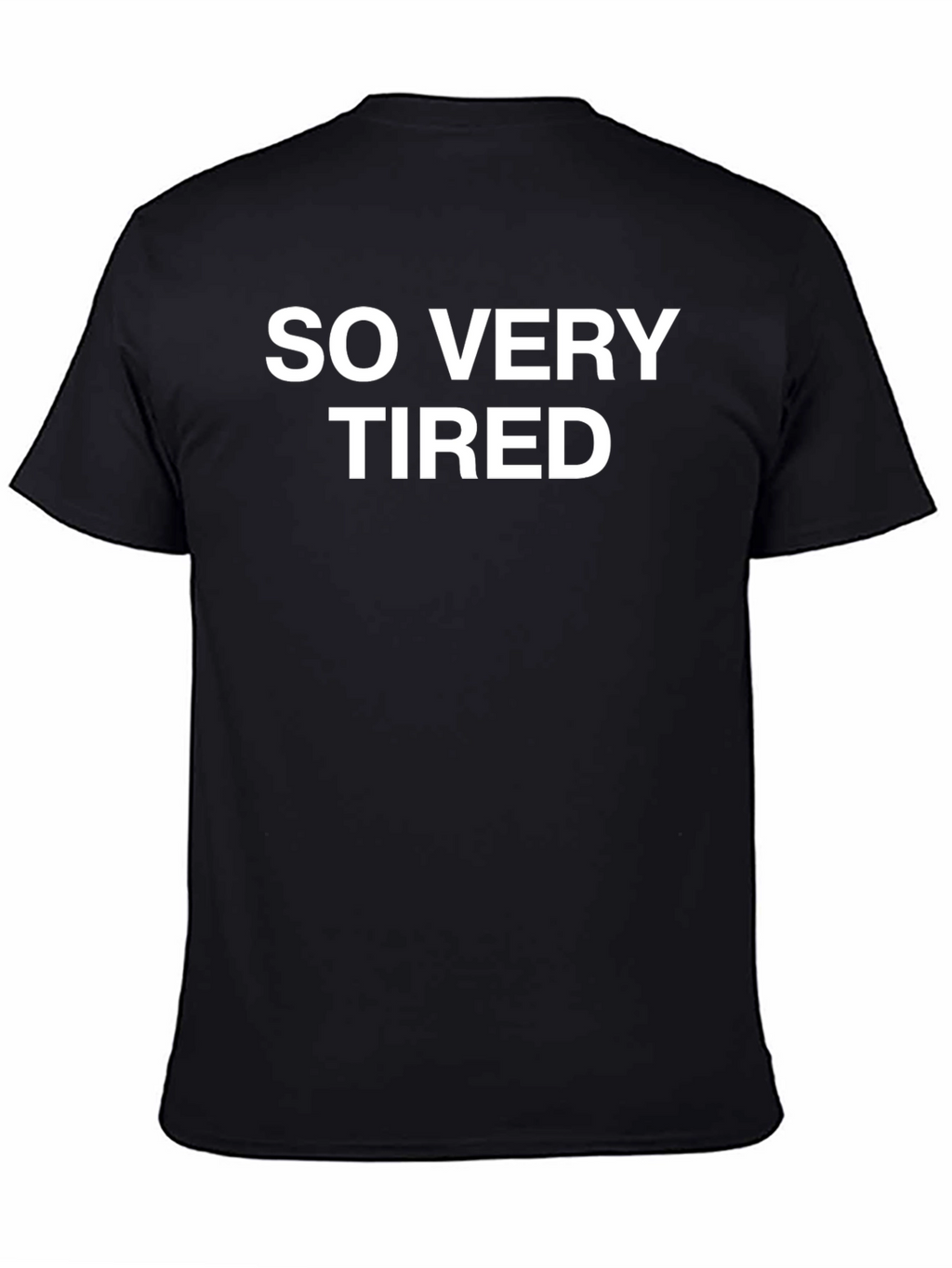 So Very Tired Graphic Tee - Black Cotton Blend