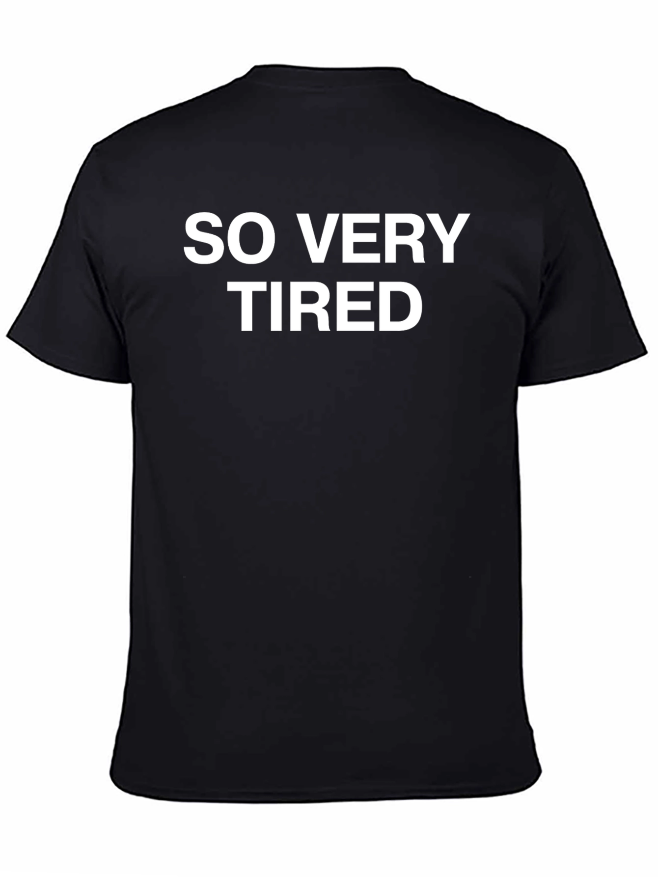 So Very Tired Graphic Tee - Black Cotton Blend